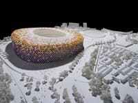 Dizajnovo upravený štadión FC Barcelony Nou Camp. 