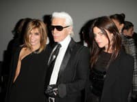 Carine Rotfeld s Karlom Lagerfeldom a dcérou Juliou Restoin-Roitfeld.