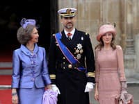 Španielsky princ Felipe, princezná Letizia a španielska kráľovná Sofia