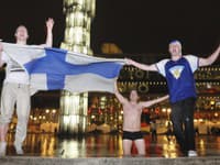 Oslavy fínskych hokejistov