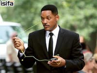 Will Smith pri natáčaní filmu Muži v čiernom