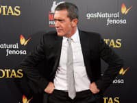 Antonio Banderas na španielskej premiére filmu Kocúr v čižmách