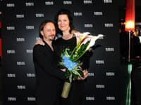 Návrhárka Taťána Kovaříková a marketingový riaditeľ Czechoslovak Models Mario Sečkár