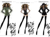 Návrhy outfitov Beyoncé pre koncertné turné z dielne Emilio Pucci