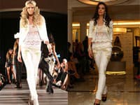 Mária Zelinová a Soňa Štefková v modeli od Jany Pištejovej