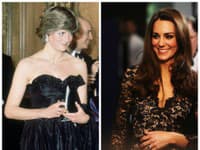 Princezná Diana aj princezná Kate vyzerajú v čiernych šatách pôvabne