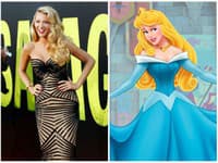 Blake Lively a jej kreslená dvojníčka Šípková Ruženka