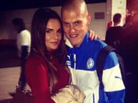 Martin Škrtel so svojou krásnou manželkou Barborou