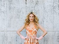 Adela Banášová v lookbooku leto 2015 Miklosko Fashion Design