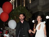 Dominika Ducová v šatách od návrhára Lukáša Kimličku