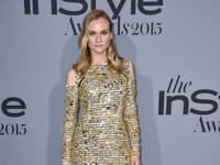 Diane Kruger žiarila v zlatom modeli šiat