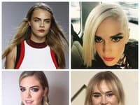 Celebritný trend - blond vlasy a tmavé obočie