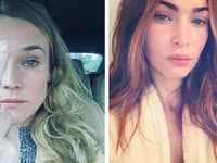 Diane Kruger a Megan Fox bez make-upu