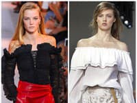 Roberto Cavalli (vľavo) a Michael Kors na prehliadke na jar 2016 predstavili trend s odhalenými ramenami