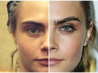 Aj modelka Cara Delevingne je fanúšičkou tieňovania a zvýraznených mihalníc 