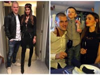 Martin Škrtel s manželkou Barborou a synom Matteom