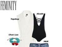 Skombinujte celé plavky s trendy vestou a džínami