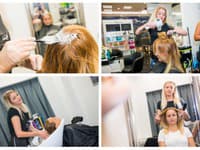 V kaderníctve BENDLER Hair by Paviel v Polus City Center hairstylistka Denisa zafarbila Zuzkine vlasy pri korienkoch kvalitnou krycou farbou INOA