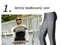 Jemné bodky na čiernych pančuškách sú nadčasové a veľmi elegantné