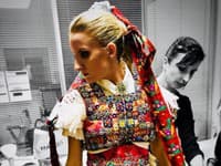 Adela Vinczeová s tradičnom slovenskom kroji