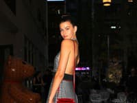 Skúste to štýlovo ako modelka Georgia Fowler a kombinujte károvanú potlač s výraznou červenou