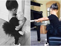 Tanec a hudba North West evidentne bavia. k tomu takýto outfit a rozkošná fotografia je na svete