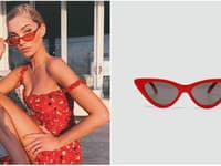 Modelka Elsa Hosk a jej červené ikonické okuliare