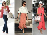 Korálová farba v kombinácii s jarnými outfitmi vytvára sexi look