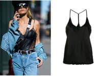Čierny kožený top s čipkami pre dokonalo rebelský look