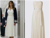 Prvá dáma Melania Trump sa ukázala v jednoduchých bielych šatách