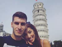 Spoločne s priateľom si Daniela nenechala ujsť ani šikmú vežu v Pise
