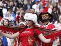 Ruský tím bojoval o výhru a jeho fanynky nadšene povzbudzovali
