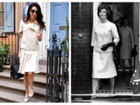 Právnička Amal Clooney svojím štýlom neuveriteľne pripomína bývalú Prvú dámu USA Jackie Kennedy