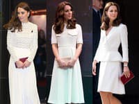 Vojvodkyni Kate Middleton biela farba skutočne pristane. Vo viacerých bielych šatách je , kto vidieť je jej favoritom