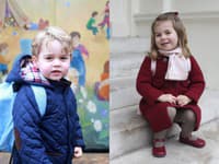 Princ George a princezná Charlotte počas svojho prvého dńa v materskej škole