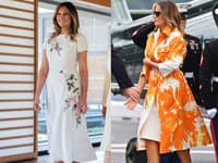 Topánky sýtych farieb vytvárajú farebné kontrasty, prvá dáma USA Melania Trump ich mimoriadne obľubuje