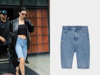 Denimové cyklistické nohavice obzvlášť obľubuje aj modelka Kendall Jenner 