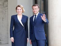 Zuzana Čaputová na stretnutí s francúzskym prezidentom