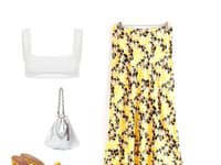Plavky: Haight, Sukňa: Lindex, Kabelka: Jimmy Choo, Topánky: Malone Souliers 