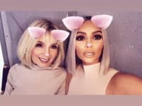 Pôvabná dáma Mary Jo Campbell a jej vnučka Kim Kardashian