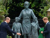 Princovia si uctili spomienku ich matky, princeznej Diany, sochou, ktorú slávnostne odhalili na jej najobľúbenejšom mieste v Kensingtonskom paláci, v Sunken Garden. 