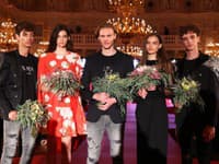 Víťazi za ČR Amélie Konšelová a Alex Hanus, víťazi za SR Lenka Saturyová a Patrik Vališ