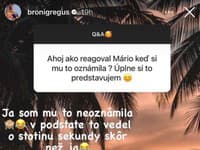 Bronislava Gregušová a Mario Cimarro budú rodičmi