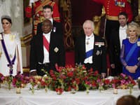 Štátny banket na počesť návštevy juhoafrického prezidenta Cyrila Ramaphosu v Británii