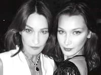 Tvárové črty Carly Bruni a Belly Hadid sú takmer totožné