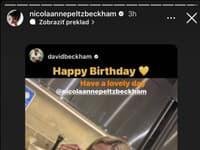 Nicole zablahoželal k narodeninám aj David Beckham