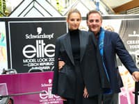 Topmodelka Elite Bratislava Michaela Kocianová a Saša Jány, riaditeľ súťaže Schwarzkopf Elite Model Look pre ČR a SR