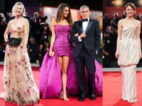 Róby z filmového festivalu v Benátkach: Amal Clooney pútala pozornosť v 30-ročných šatách, oslnivá Emma Stone a ďalšie