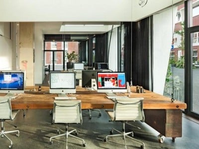 Kancelária dizajnérskeho štúdia Heldergroen v Amsterdame.