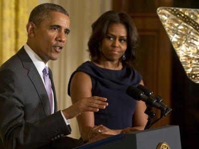 Americký prezident Barack Obama a jeho manželka Michelle